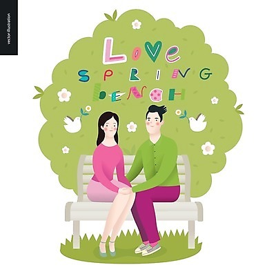 EPS 해외이미지 전신 커플 영어 여자 남자 두마리 벤치 일러스트 사랑 앉기 성인 타이포그라피 글자캘리그라피 두명 봄 하트 비둘기 레터링 성인만 해외202004 해외202105 해외일러스트 모양 문자 계절 감정 2 의자 캘리그라피 관계 모션 조류 사람 파일형식 벡터