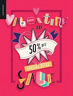 EPS 해외이미지 영어 리본 일러스트 발렌타인데이 타이포그라피 글자캘리그라피 사람없음 세일 하트 진분홍색 레터링 해외202004 해외202105 해외일러스트 모양 문자 분홍색 캘리그라피 데이이벤트 파일형식 벡터