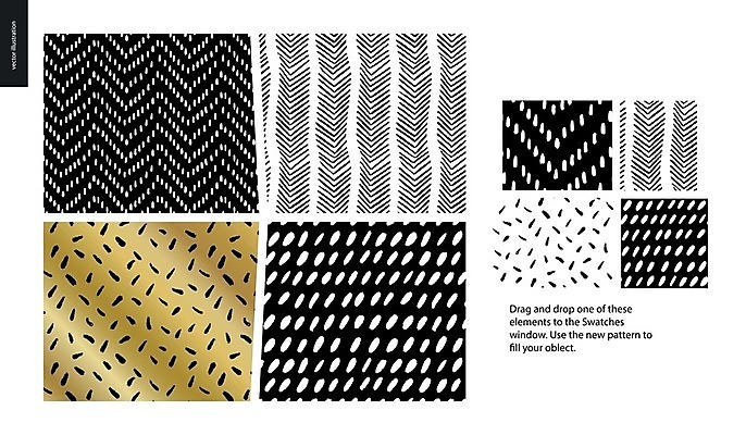 EPS 해외이미지 화살표 백그라운드 패턴 일러스트 추상 사람없음 검은색 물방울무늬 금색 점 손그림 지그재그 해외202004 해외202105 해외일러스트 컬러 무늬 파일형식 벡터