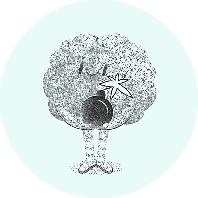 EPS 해외이미지 캐릭터 하늘색 일러스트 들기 사람없음 회색 점 원형 폭탄 뇌 의학캐릭터 해외202004 해외202105 해외일러스트 일러캐릭터 도형 컬러 모션 파란색 폭발물 파일형식 벡터