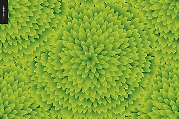 EPS 해외이미지 잎 패턴 일러스트 사람없음 연두색 원형 심플 해외202004 해외202105 해외일러스트 도형 식물 무늬 초록색 파일형식 벡터