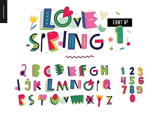 EPS 해외이미지 알파벳 영어 꽃 일러스트 사랑 타이포그라피 글자캘리그라피 사람없음 숫자 봄 레터링 해외202004 해외202105 해외일러스트 식물 문자 계절 감정 캘리그라피 파일형식 벡터