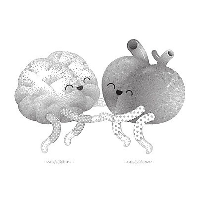 EPS 해외이미지 캐릭터 일러스트 사람없음 손잡기 점프 물방울무늬 회색 잠옷 심장 점 뇌 파자마파티 의학캐릭터 해외202004 해외202105 해외일러스트 일러캐릭터 옷 컬러 무늬 모션 파티 장기_의학 파일형식 벡터