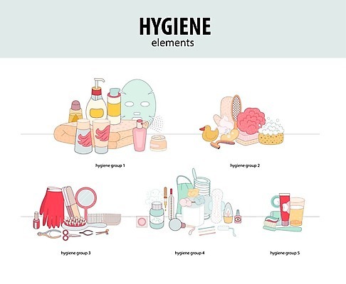 EPS 해외이미지 장갑 일러스트 사람없음 수건 위생용품 화장품 거품 거울 머리빗 위생 칫솔 비누 치약 팩 샴푸 고데기 해외202004 해외202105 해외일러스트 잡화 생활용품 뷰티 미용용품 헤어용품 파일형식 벡터