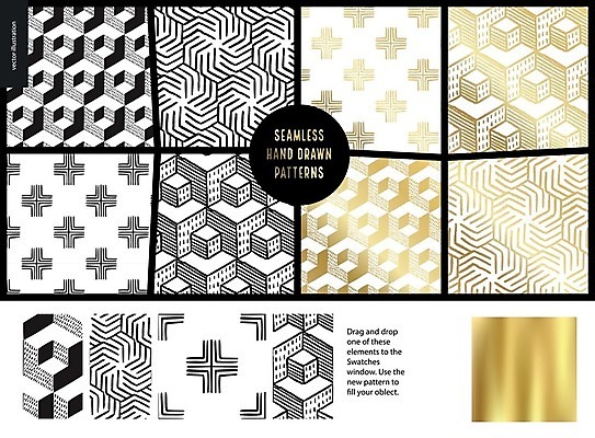 EPS 해외이미지 선 백그라운드 패턴 일러스트 추상 사람없음 사각형 검은색 금색 점 손그림 십자모양 해외202004 해외202105 해외일러스트 모양 도형 컬러 무늬 십자 파일형식 벡터