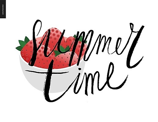 EPS 해외이미지 그릇 영어 일러스트 딸기 타이포그라피 글자캘리그라피 사람없음 해외202004 해외202105 해외일러스트 문자 식기 과일 캘리그라피 파일형식 벡터