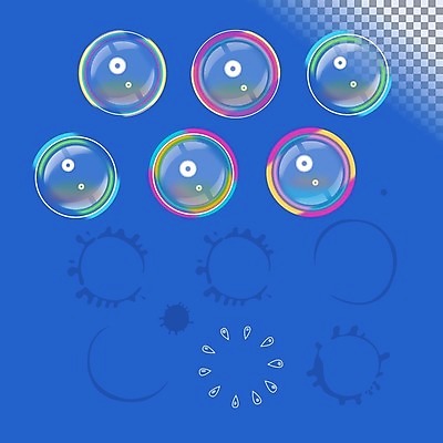 EPS 해외이미지 일러스트 사람없음 파란색 물방울 폭발 해외202004 해외202105 해외일러스트 컬러 파일형식 벡터