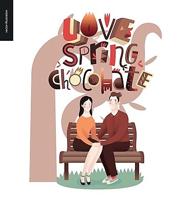 EPS 해외이미지 전신 나무 커플 여자 남자 벤치 일러스트 함께함 발렌타인데이 앉기 성인 두명 초콜릿 달콤 레터링 성인만 해외202004 해외202105 해외일러스트 식물 컨셉 의자 관계 모션 데이이벤트 디저트 사람 맛 파일형식 벡터