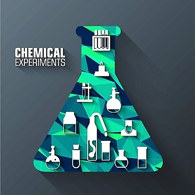 EPS 해외이미지 일러스트 실험 사람없음 학습 스터디 삼각형 온도 폴리곤 화학물질 해외202004 해외202105 해외일러스트 도형 교육 화학 파일형식 벡터