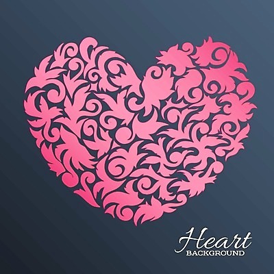 EPS 해외이미지 꽃 종이 꽃무늬 일러스트 발렌타인데이 선물 사람없음 세트 낭만 해외202004 해외202105 해외일러스트 식물 컨셉 무늬 데이이벤트 파일형식 벡터