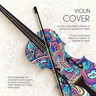 EPS 해외이미지 음악 꽃무늬 음표 일러스트 사람없음 해외202004 해외202105 해외일러스트 기호 꽃 무늬 문화예술 파일형식 벡터