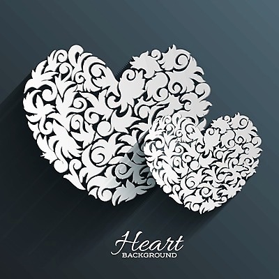 EPS 해외이미지 꽃 종이 꽃무늬 일러스트 발렌타인데이 선물 사람없음 세트 낭만 해외202004 해외202105 해외일러스트 식물 컨셉 무늬 데이이벤트 파일형식 벡터