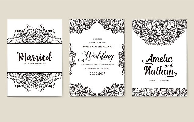 EPS 해외이미지 일러스트 프레임 사람없음 세트 라인아트 청첩장 초대장 만다라 프레임일러스트 해외202004 해외202105 해외일러스트 선 카드_감사 파일형식 벡터