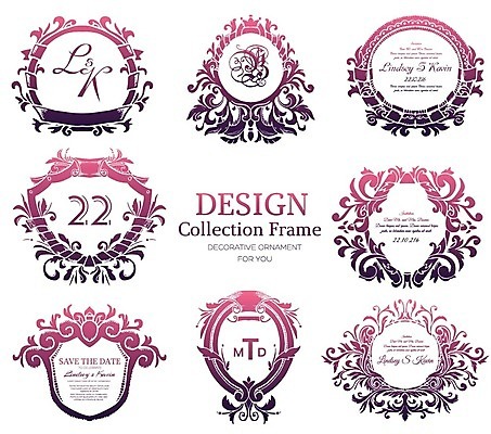 EPS 해외이미지 일러스트 프레임 사람없음 바로크 바로크양식 해외202004 해외202105 해외일러스트 파일형식 벡터