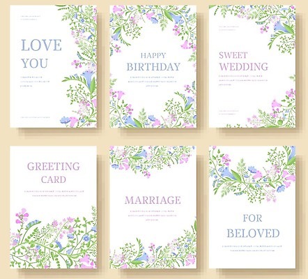 EPS 해외이미지 꽃 일러스트 봄꽃 사람없음 세트 봄 파스텔톤 해외202004 해외202105 해외일러스트 식물 계절 컬러 파일형식 벡터