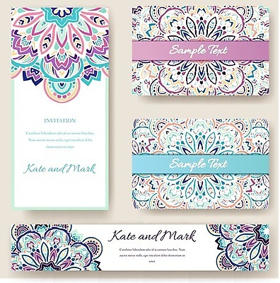 EPS 해외이미지 일러스트 추상 사람없음 만다라 아라베스크 해외202004 해외202105 해외일러스트 카드프레임 무늬 프레임 파일형식 벡터