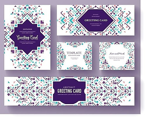 EPS 해외이미지 도형 일러스트 프레임 글자캘리그라피 사람없음 세트 보라색 초대장 프레임일러스트 해외202004 해외202105 해외일러스트 컬러 캘리그라피 카드_감사 파일형식 벡터