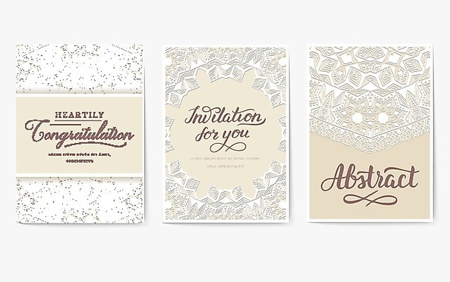 EPS 해외이미지 꽃 일러스트 프레임 글자캘리그라피 사람없음 세트 라인아트 초대장 베이지색 프레임일러스트 해외202004 해외202105 해외일러스트 식물 선 컬러 캘리그라피 카드_감사 파일형식 벡터