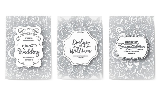 EPS 해외이미지 꽃 일러스트 프레임 글자캘리그라피 사람없음 세트 라인아트 청첩장 초대장 만다라 프레임일러스트 해외202004 해외202105 해외일러스트 식물 선 캘리그라피 카드_감사 파일형식 벡터