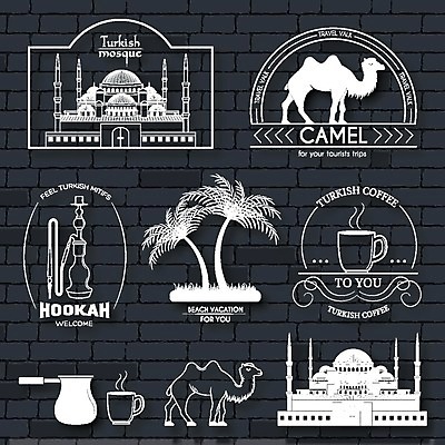 EPS 해외이미지 커피 일러스트 이스탄불 사람없음 야자수 커피잔 터키문화 낙타 물담배 해외202004 해외202105 튀르키예 해외일러스트 나무 동양문화 아시아 음료 외국문화 포유류 잔 담배 파일형식 벡터