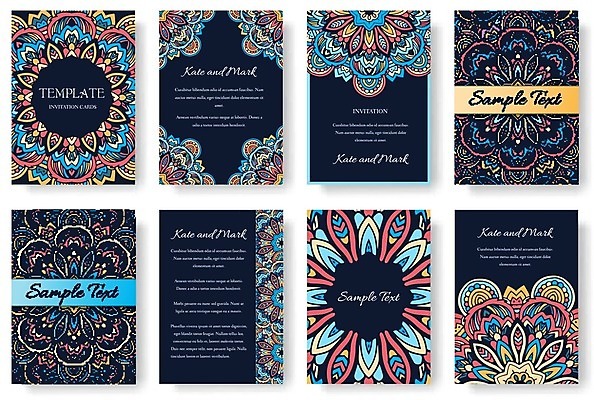 EPS 해외이미지 꽃 리플렛 꽃무늬 일러스트 요가 사람없음 모스크 만다라 바로크 해외202004 해외202105 해외일러스트 식물 웰빙 무늬 이슬람교 파일형식 벡터