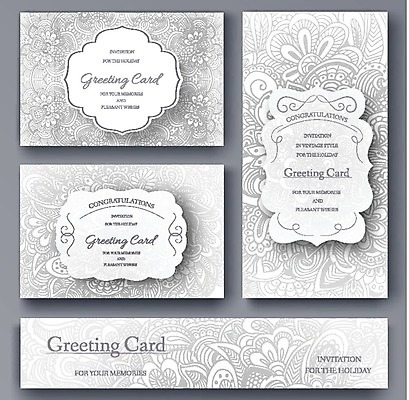 EPS 해외이미지 꽃 일러스트 프레임 글자캘리그라피 사람없음 세트 회색 라인아트 초대장 프레임일러스트 해외202004 해외202105 해외일러스트 식물 선 컬러 캘리그라피 카드_감사 파일형식 벡터