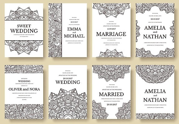 EPS 해외이미지 라인일러스트 일러스트 사람없음 세트 검은색 흰색 고풍 바로크 해외202004 해외202105 해외일러스트 컬러 파일형식 벡터