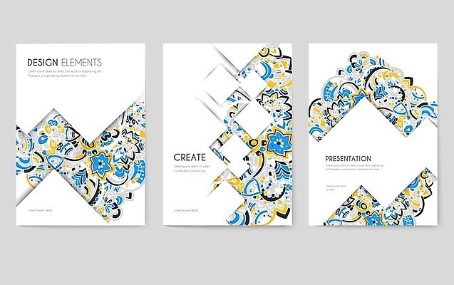 EPS 해외이미지 일러스트 추상 사람없음 세트 흰색 마름모 정교 지그재그 해외202004 해외202105 해외일러스트 도형 컬러 무늬 파일형식 벡터