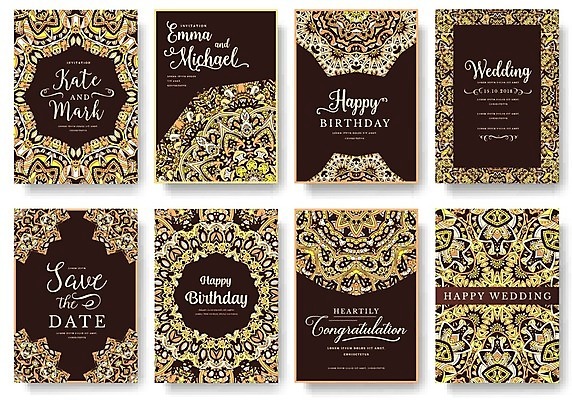 EPS 해외이미지 리플렛 중년 꽃무늬 일러스트 사람없음 축제 레이아웃 모스크 바로크 국경 해외202004 해외202105 해외일러스트 꽃 무늬 성인 이슬람교 파일형식 벡터