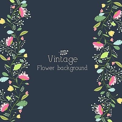 EPS 해외이미지 식물 꽃 분홍색 꽃무늬 일러스트 발렌타인데이 사람없음 파란색 새싹 봄 낭만 데이지 파스텔톤 해외202004 해외202105 해외일러스트 계절 컬러 컨셉 무늬 데이이벤트 파일형식 벡터