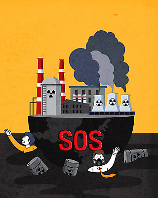 남자 지구 일러스트 상반신 성인 두명 노란색 손들기 환경오염 오염 위험 드럼통 sos 방독면 방사능 원자력발전기호 원자력발전소 성인남자만 국내일러스트 AI파일 기호 컬러 컨셉 모션 마스크 사람 구조요청 남자만 성인만 파일형식 벡터