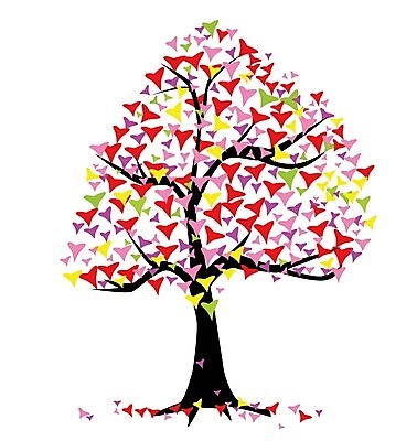 EPS 해외이미지 나무 일러스트 한그루 사람없음 하트 해외202004 해외202105 해외일러스트 모양 식물 1 파일형식 벡터