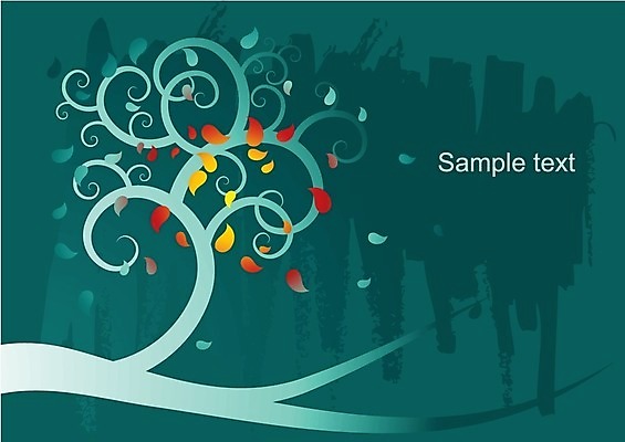 EPS 해외이미지 나무 잎 일러스트 사람없음 가을 점 계획 국경 해외202004 해외202105 해외일러스트 식물 계절 컨셉 파일형식 벡터