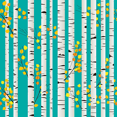 EPS 해외이미지 나무 잎 일러스트 사람없음 가을 숲 타일 해외202004 해외202105 해외일러스트 식물 계절 파일형식 벡터