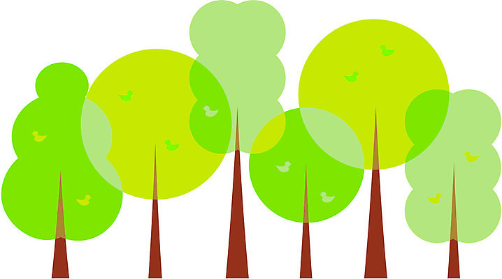 EPS 해외이미지 나무 일러스트 여러그루 사람없음 겹침 해외202004 해외202105 해외일러스트 식물 다수 파일형식 벡터