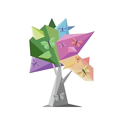 EPS 해외이미지 나무 식물 나비 곤충 낙엽 일러스트 비즈니스 유리 왕관 사람없음 장난감 봄 가을 오브젝트 종이접기 많음 해외202004 해외202105 해외일러스트 동물 계절 종이 컨셉 잎 재질 접기 파일형식 벡터