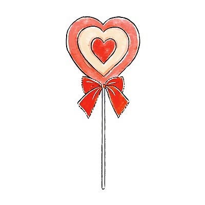 EPS 해외이미지 일러스트 수채화 막대사탕 사탕 사랑 사람없음 펜 낭만 하트 서명 해외202004 해외202105 해외일러스트 모양 감정 컨셉 디저트 필기구 파일형식 벡터