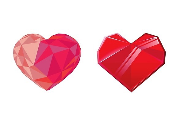 EPS 해외이미지 일러스트 사랑 사람없음 하트 크리스탈 해외202004 해외202105 해외일러스트 모양 감정 광석 파일형식 벡터