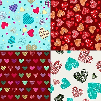 EPS 해외이미지 일러스트 사랑 사람없음 낭만 하트 포장지 해외202004 해외202105 해외일러스트 모양 감정 컨셉 포장 파일형식 벡터