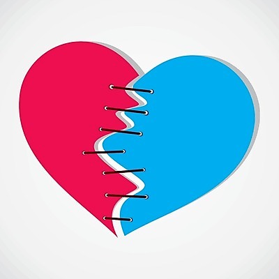 EPS 해외이미지 일러스트 사랑 사람없음 하트 상처 바늘땀 해외202004 해외202105 해외일러스트 모양 감정 파일형식 벡터