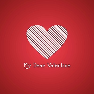 EPS 해외이미지 일러스트 발렌타인데이 사랑 타이포그라피 사람없음 빨간색 줄무늬 하트 해외202004 해외202105 해외일러스트 모양 문자 감정 컬러 무늬 데이이벤트 파일형식 벡터