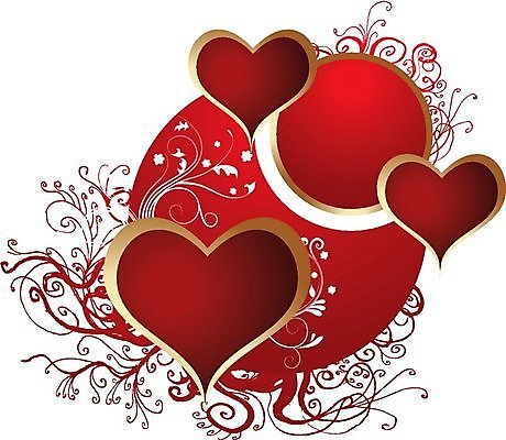 EPS 해외이미지 곡선 일러스트 사랑 사람없음 빨간색 하트 화려 해외202004 해외202105 해외일러스트 모양 감정 선 컬러 컨셉 파일형식 벡터