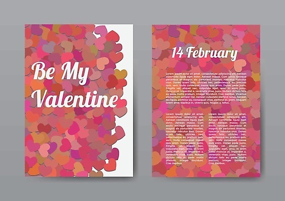 EPS 해외이미지 일러스트 사랑 팜플렛 타이포그라피 사람없음 책 낭만 하트 해외202004 해외202105 해외일러스트 모양 문자 감정 컨셉 파일형식 벡터