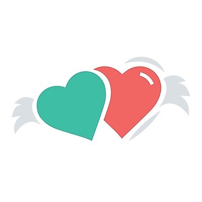 EPS 해외이미지 분홍색 일러스트 사랑 사람없음 하트 민트색 해외202004 해외202105 해외일러스트 모양 감정 컬러 파일형식 벡터