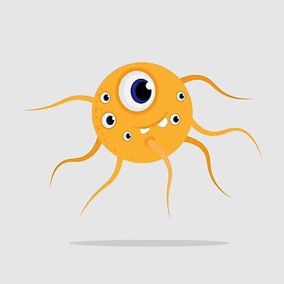 EPS 해외이미지 캐릭터 일러스트 사람없음 외계인 바이러스 미생물 몬스터 해외202004 해외202105 해외일러스트 일러캐릭터 생물 미확인물체 파일형식 벡터