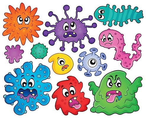 EPS 해외이미지 캐릭터 일러스트 사람없음 미생물 박테리아 몬스터 해외202004 해외202105 해외일러스트 일러캐릭터 의학 생물 파일형식 벡터