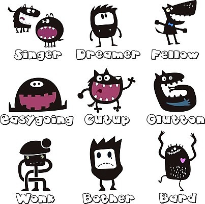 EPS 해외이미지 캐릭터 일러스트 오리 사람없음 독수리 몬스터 해외202004 해외202105 해외일러스트 일러캐릭터 조류 파일형식 벡터