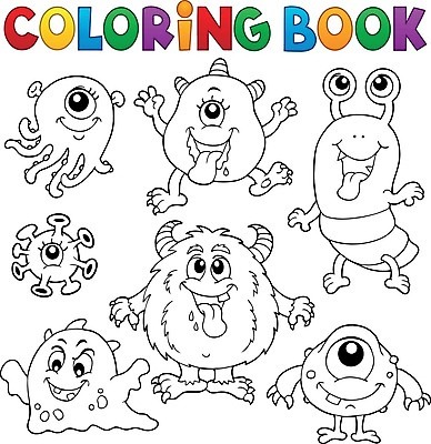 EPS 해외이미지 캐릭터 일러스트 사람없음 윤곽 몬스터 해외202004 해외202105 해외일러스트 일러캐릭터 파일형식 벡터