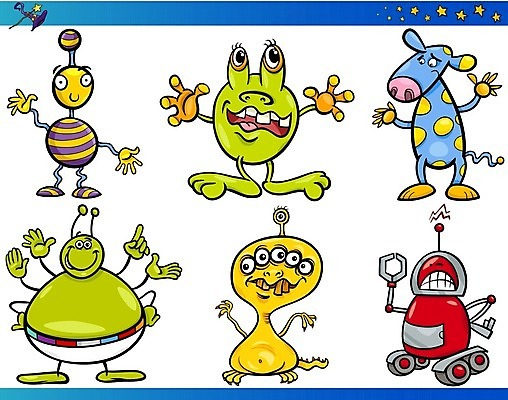 EPS 해외이미지 캐릭터 일러스트 사람없음 외계인 몬스터 해외202004 해외202105 해외일러스트 일러캐릭터 미확인물체 파일형식 벡터