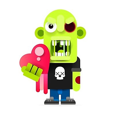 EPS 해외이미지 캐릭터 일러스트 사람없음 시체 몬스터 흉터 해외202004 해외202105 해외일러스트 일러캐릭터 상처 파일형식 벡터